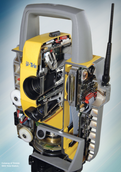 cutaway of a total station