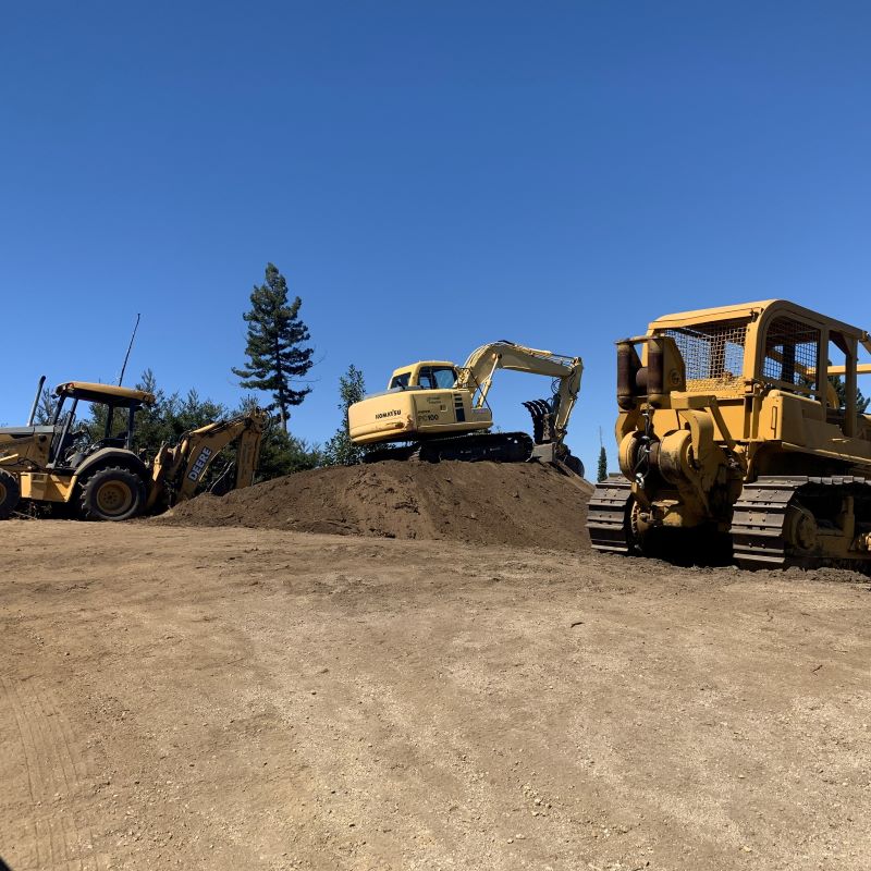heavy equipment on a construction site